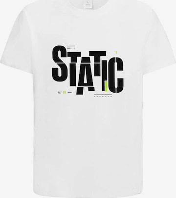HUSKSWARE Shirt 'Herren T-Shirt mit Motivprint' in Weiß: Vorderseite