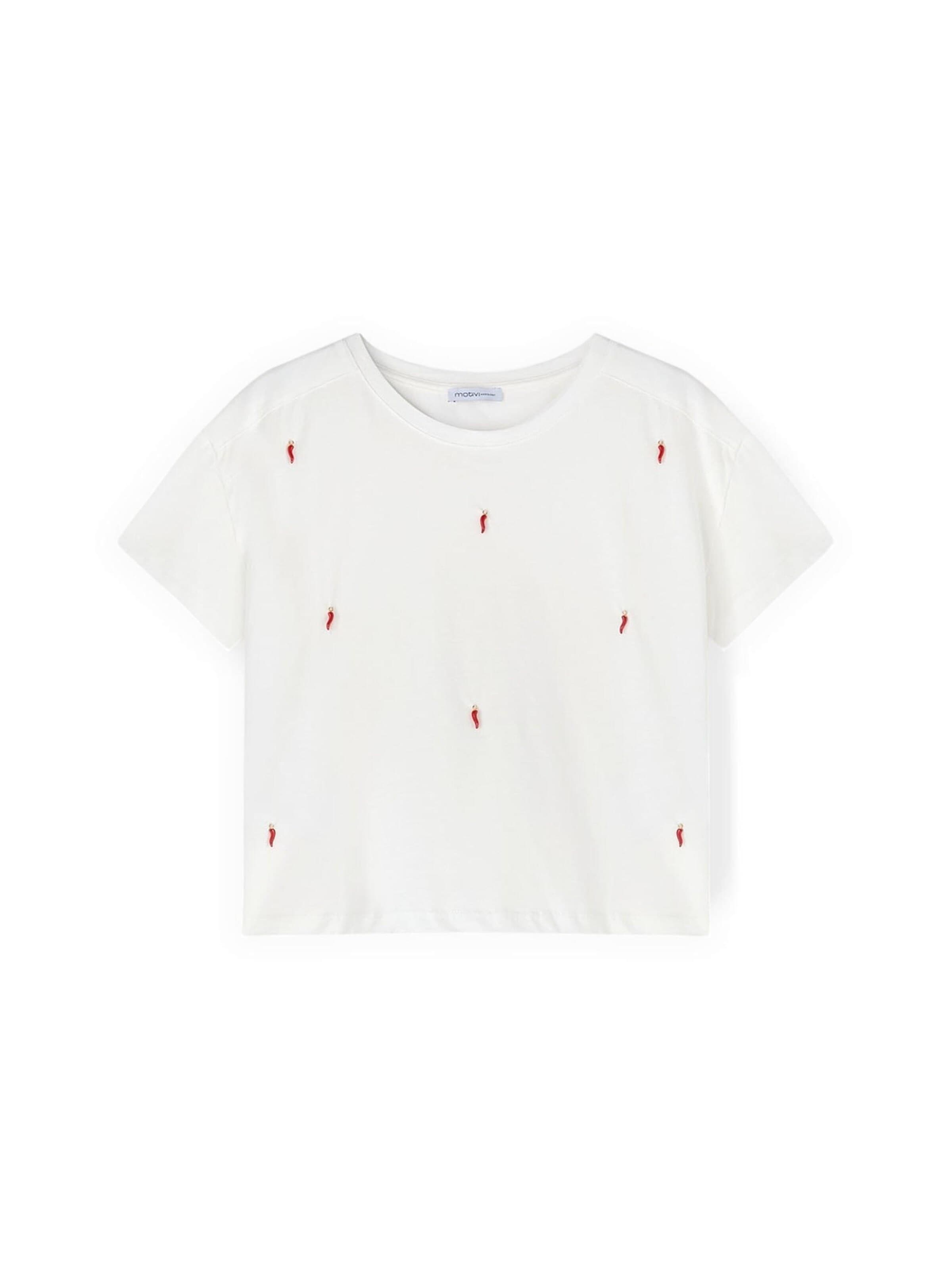 MOTIVI Shirt in Wit: voorkant