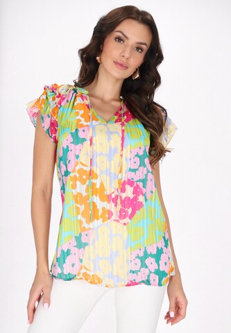 Camicia da donna 'Fashion Look' di faina in arancione: frontale