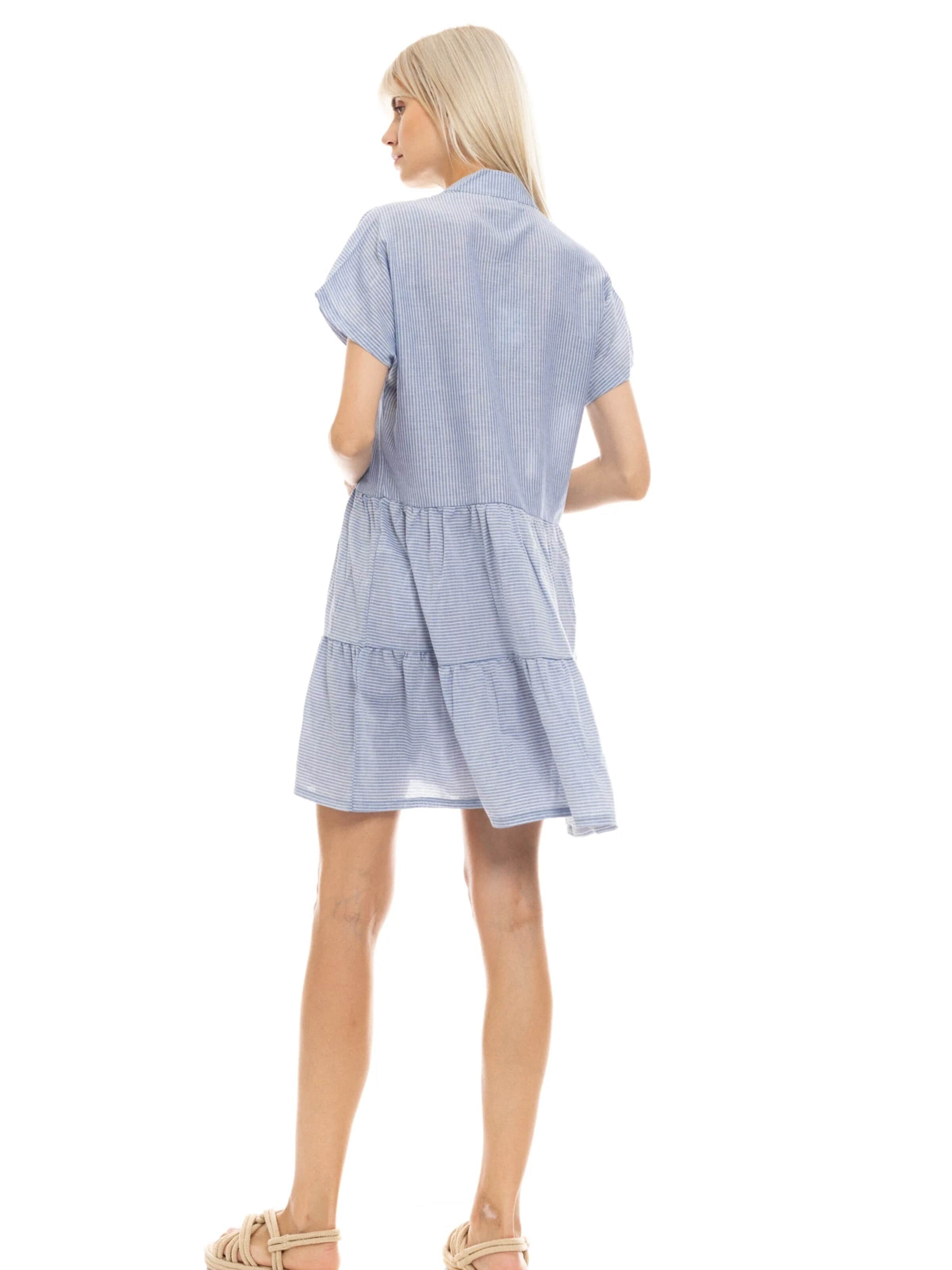 Pink Label Letnia sukienka 'BEACHWEAR BLUE STRIPE' w kolorze niebieski