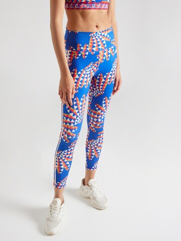 Skinny Pantalon de sport 'Farm Rio' ADIDAS PERFORMANCE en bleu : devant