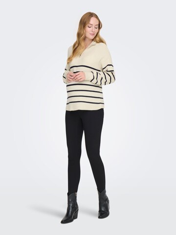Only Maternity Sweater 'OLMIibi' in Beige
