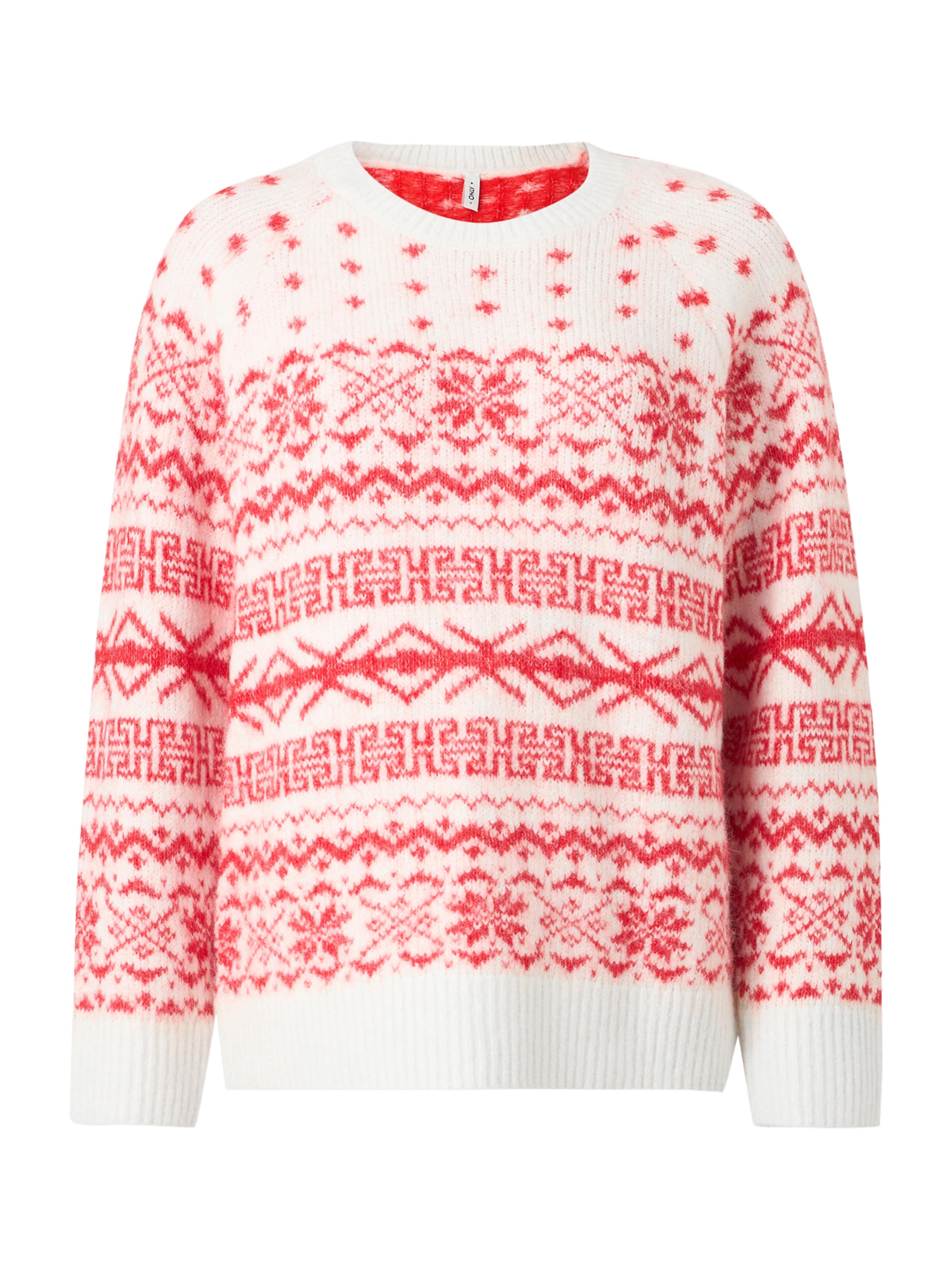 ONLY Pullover &#x27;ONLXMAS NORDIC&#x27; in Weiß: Vorderseite