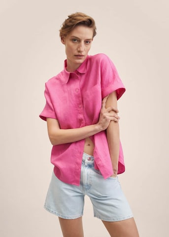 MANGO Shirt 'Pai' in Pink: front