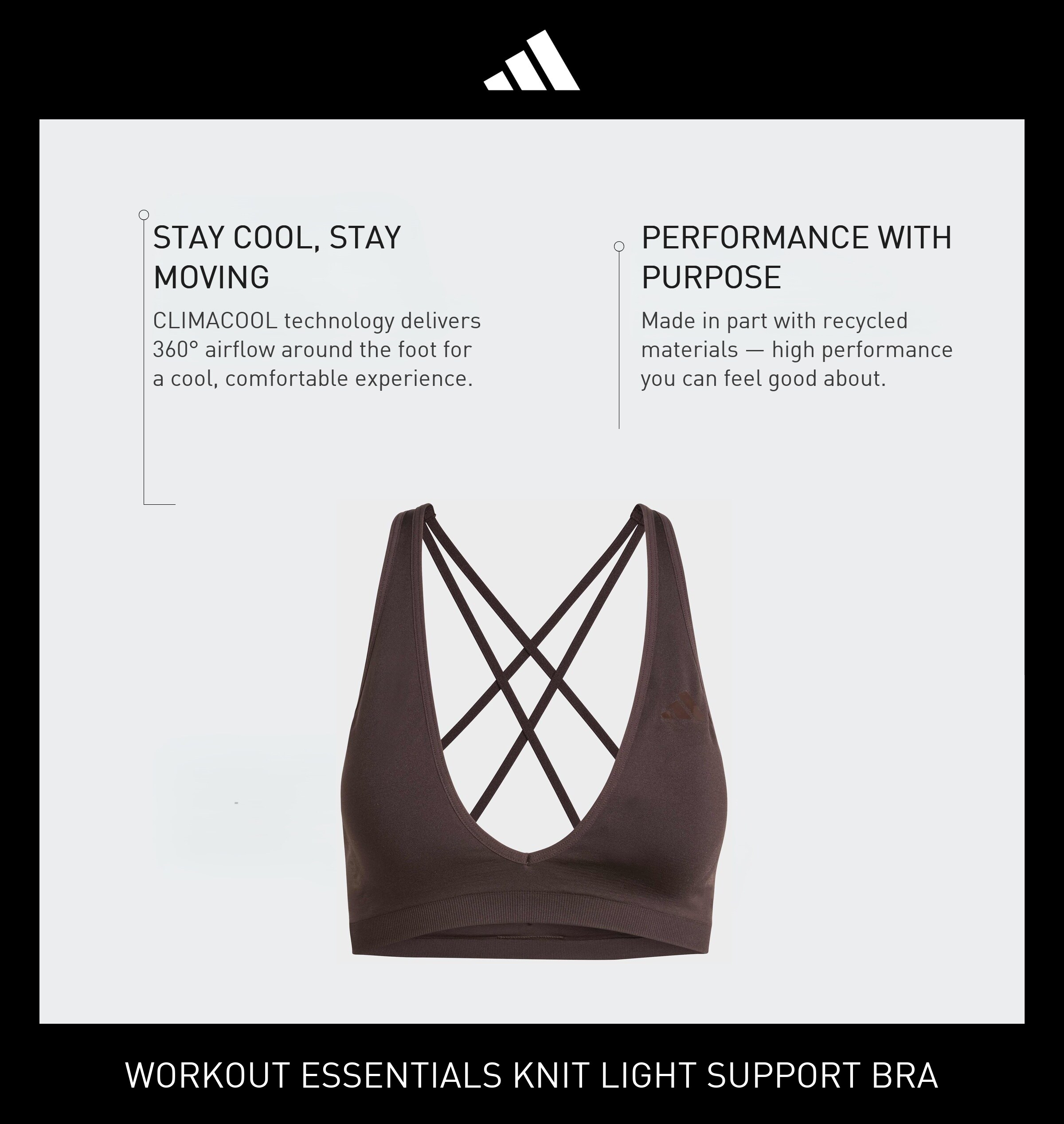 ADIDAS PERFORMANCE - Bustier Sujetador deportivo 'Essentials' en marrón