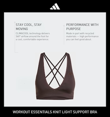 Bustier Soutien-gorge de sport 'Essentials' ADIDAS PERFORMANCE en marron