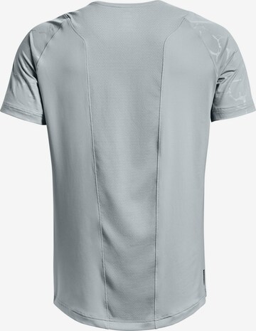 T-Shirt fonctionnel 'Rush Emboss' UNDER ARMOUR en gris
