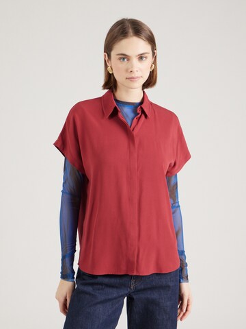 Camicia da donna 'LARISAANA' di ARMEDANGELS in rosso: frontale