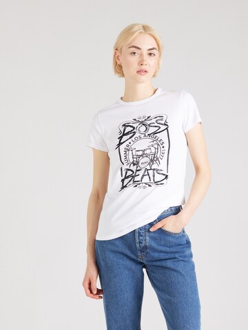 BOSS Koszulka 'Elogo' w kolorze biały: przód