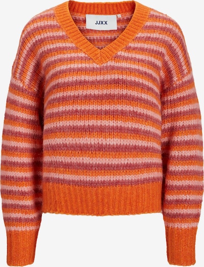 JJXX Pullover 'Xenia' in dunkelorange / rosa / pastellrot, Produktansicht