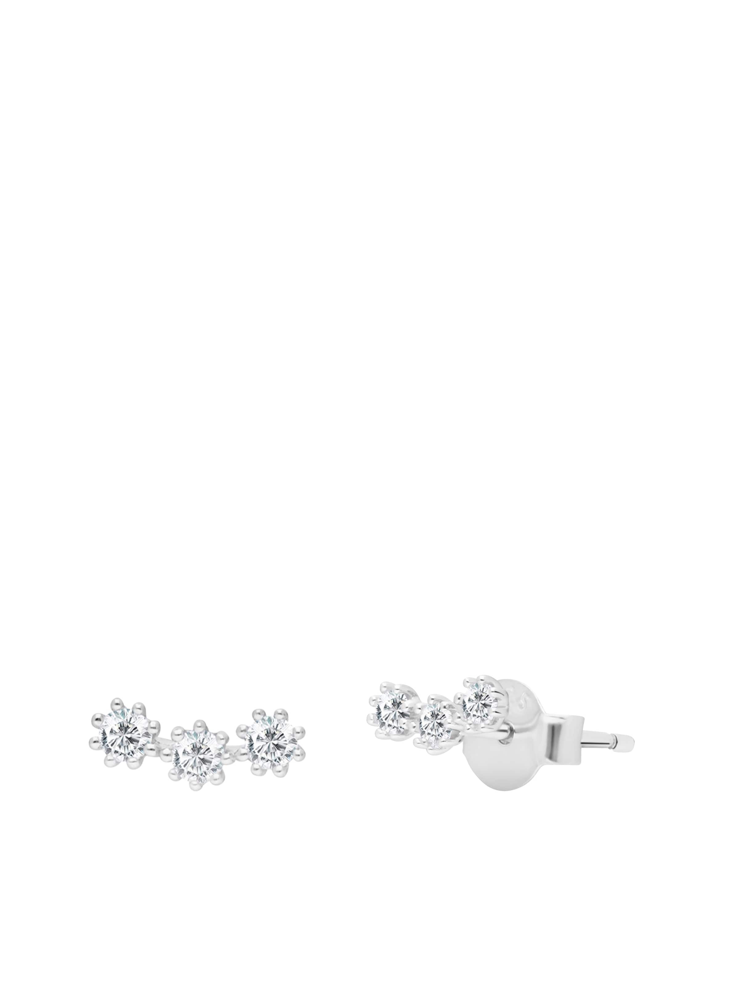 Boucles d'oreilles Lucardi en argent : devant