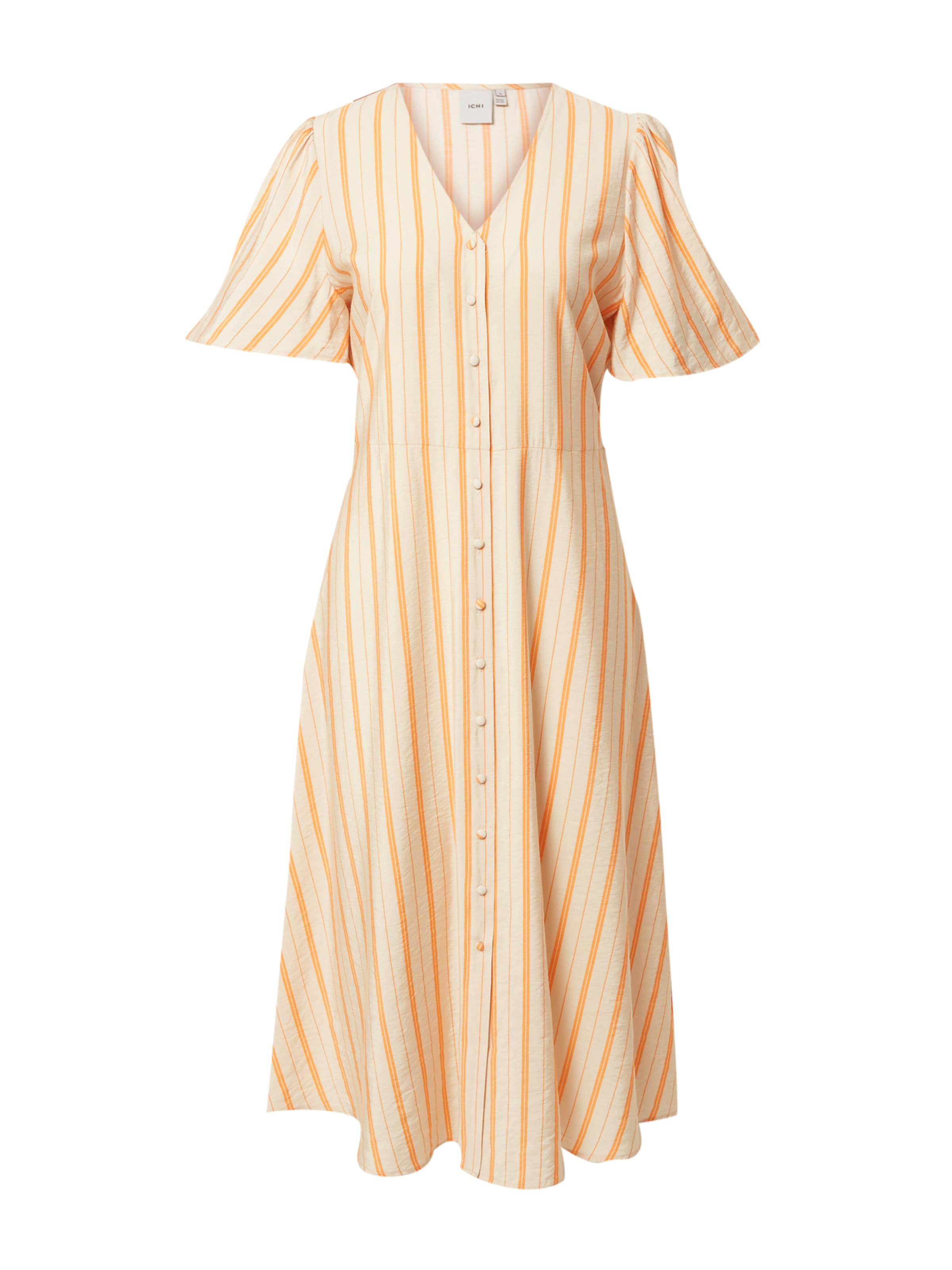 ICHI Sukienka koszulowa 'ELDANNA' w kolorze pomarańczowy: przód