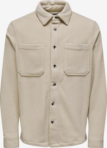 Only & Sons Regular fit Button Up Shirt 'DAL' in Grey: front