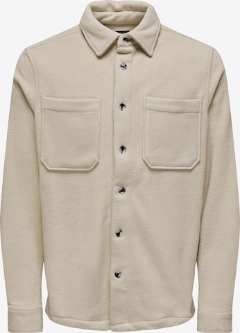 Coupe regular Chemise 'DAL' Only & Sons en gris : devant