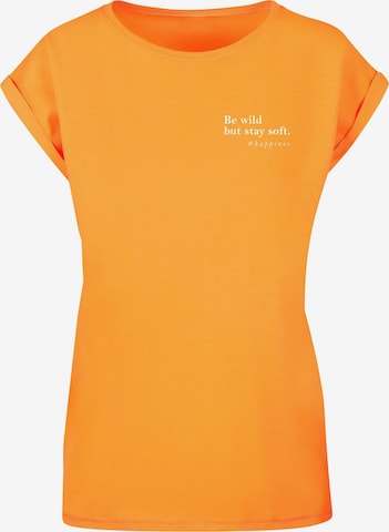 Merchcode Shirt 'Happines' in Oranje: voorkant