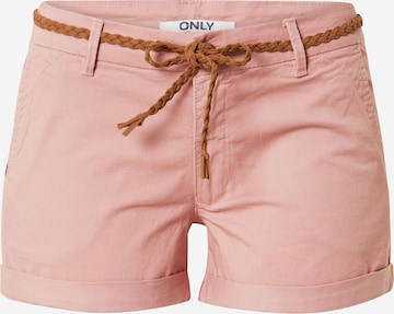 Pantaloni chino 'Evelyn' di ONLY in rosa: frontale