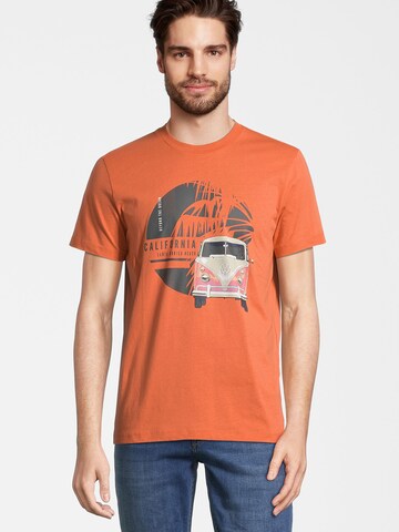 Course T-Shirt 'VW Retro' in Orange: Vorderseite