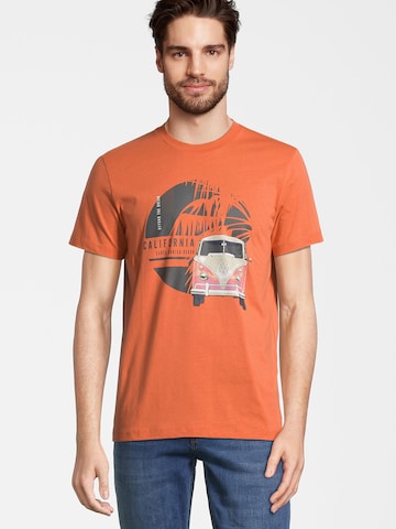Course T-Shirt 'VW Retro' in Orange: predná strana