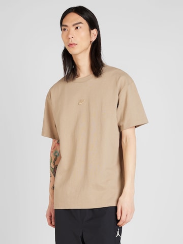 T-Shirt 'ESSENTIAL' Nike Sportswear en beige : devant