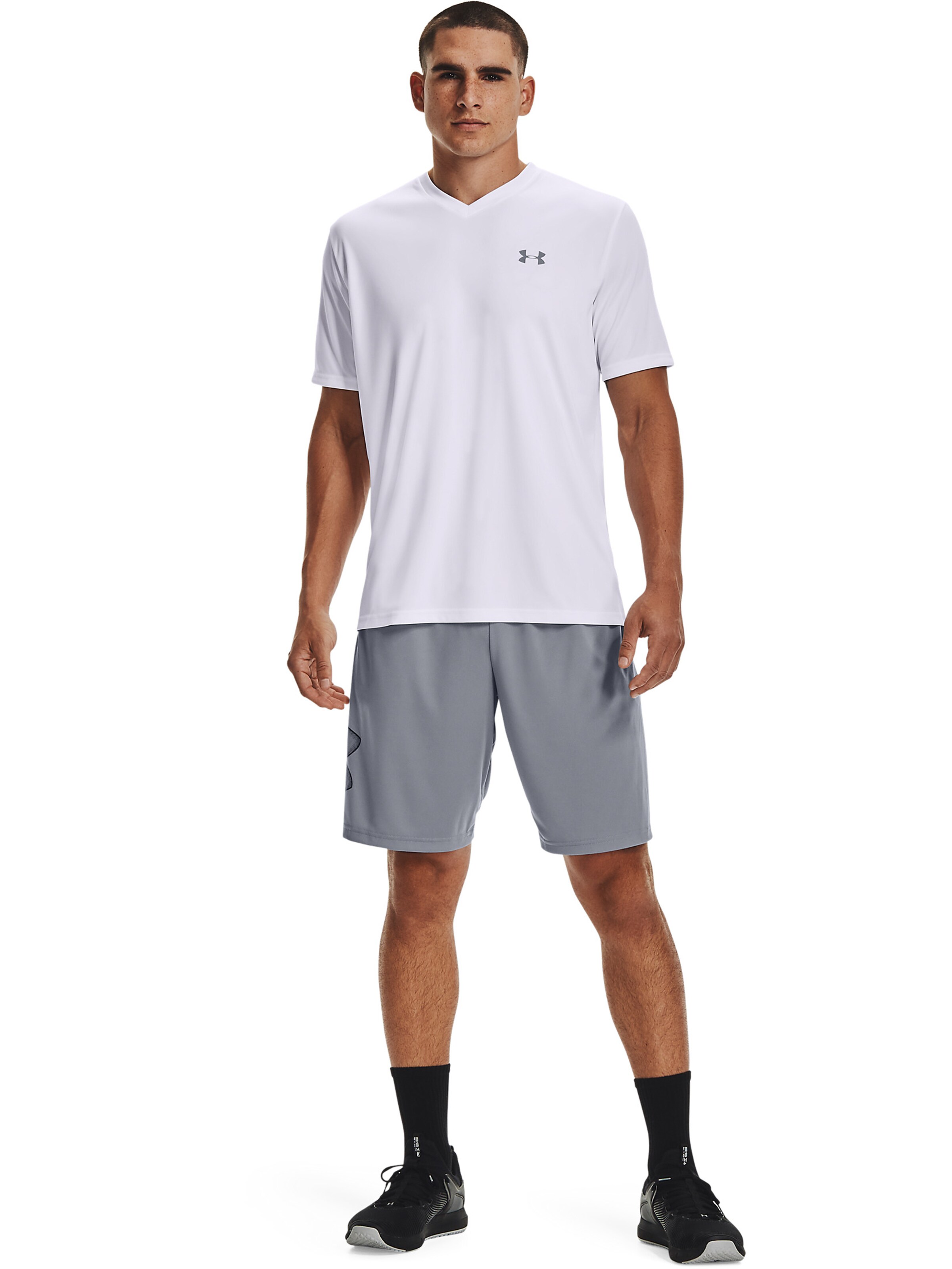 UNDER ARMOUR Loose fit Sports trousers 'Tech' in Grey