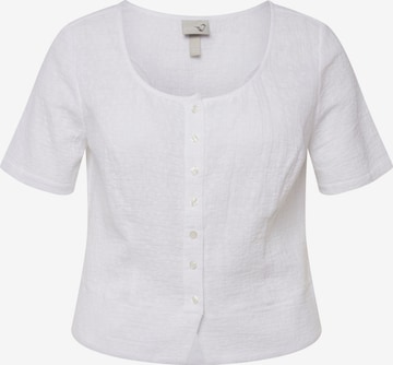 Ulla Popken Blouse in Wit: voorkant