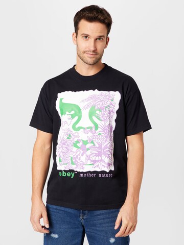 Obey T-Shirt 'MOTHER NATURE' in Schwarz: predná strana