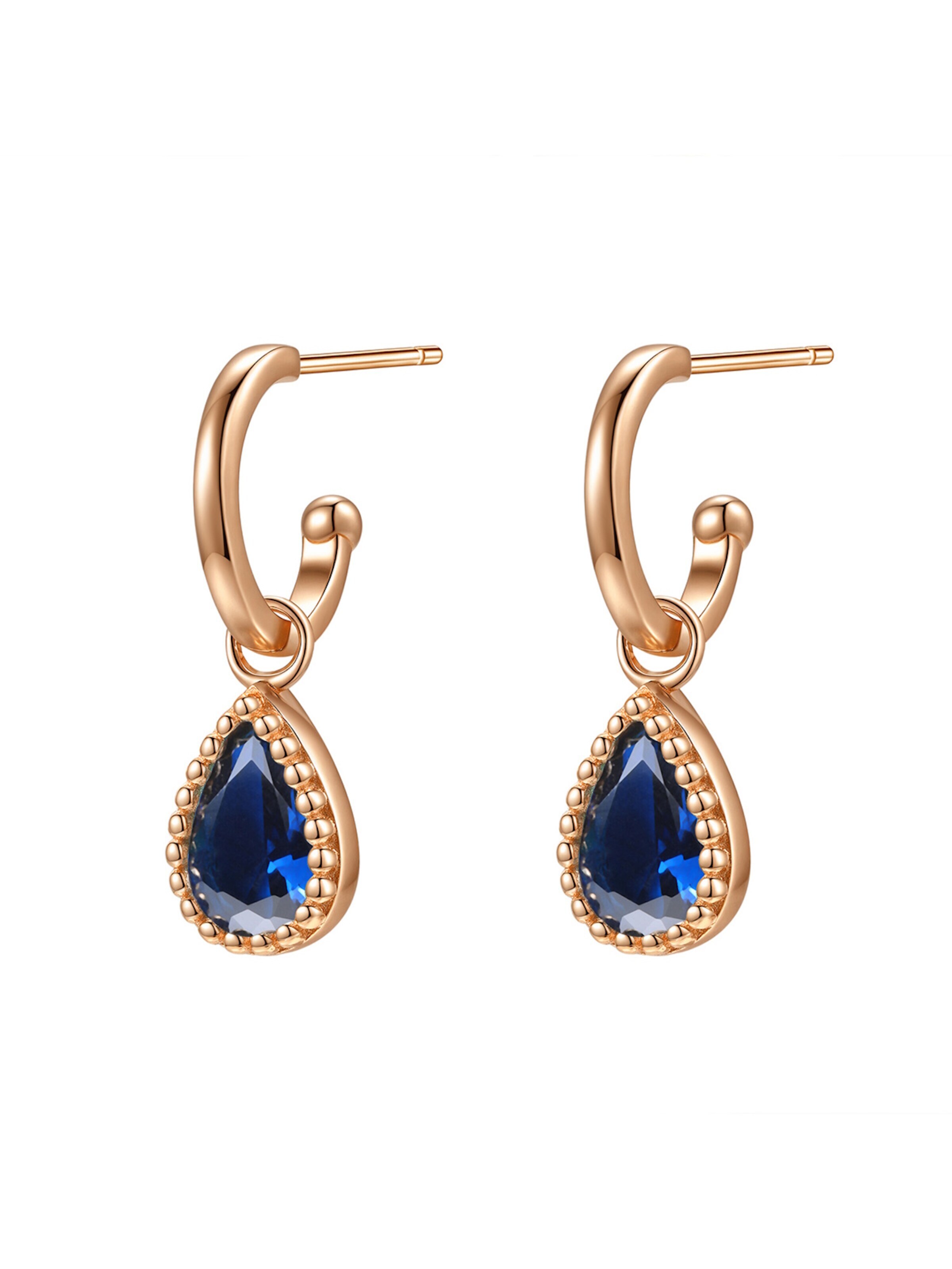 Hey Happiness Oorbellen 'September Birthstone' in Goud: voorkant