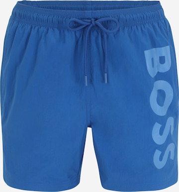 Shorts de bain 'Octopus' BOSS Black en bleu : devant