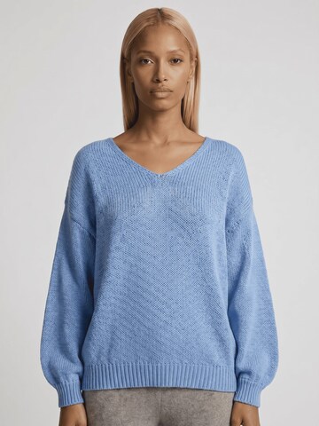 americandreams Oversized trui 'Milana Cotton' in Blauw: voorkant