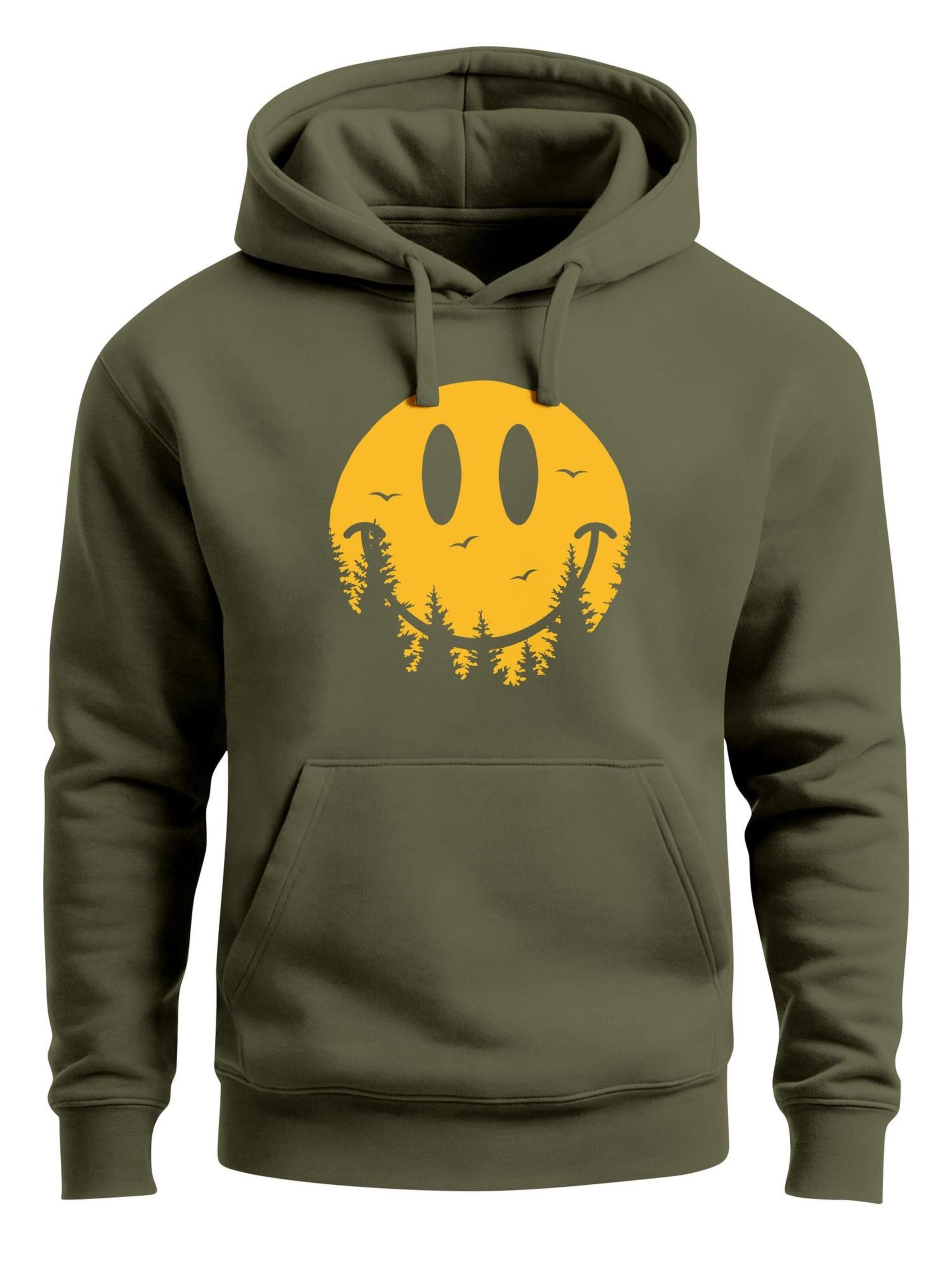 Neverless Sweatshirt 'Smile Forest' in Green: front