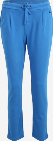 Fransa Pleat-Front Pants in Blue: front