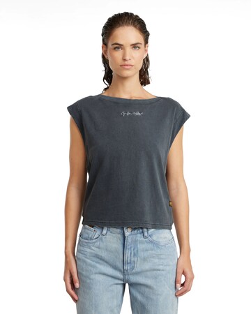 T-shirt 'Logo' G-STAR en gris : devant