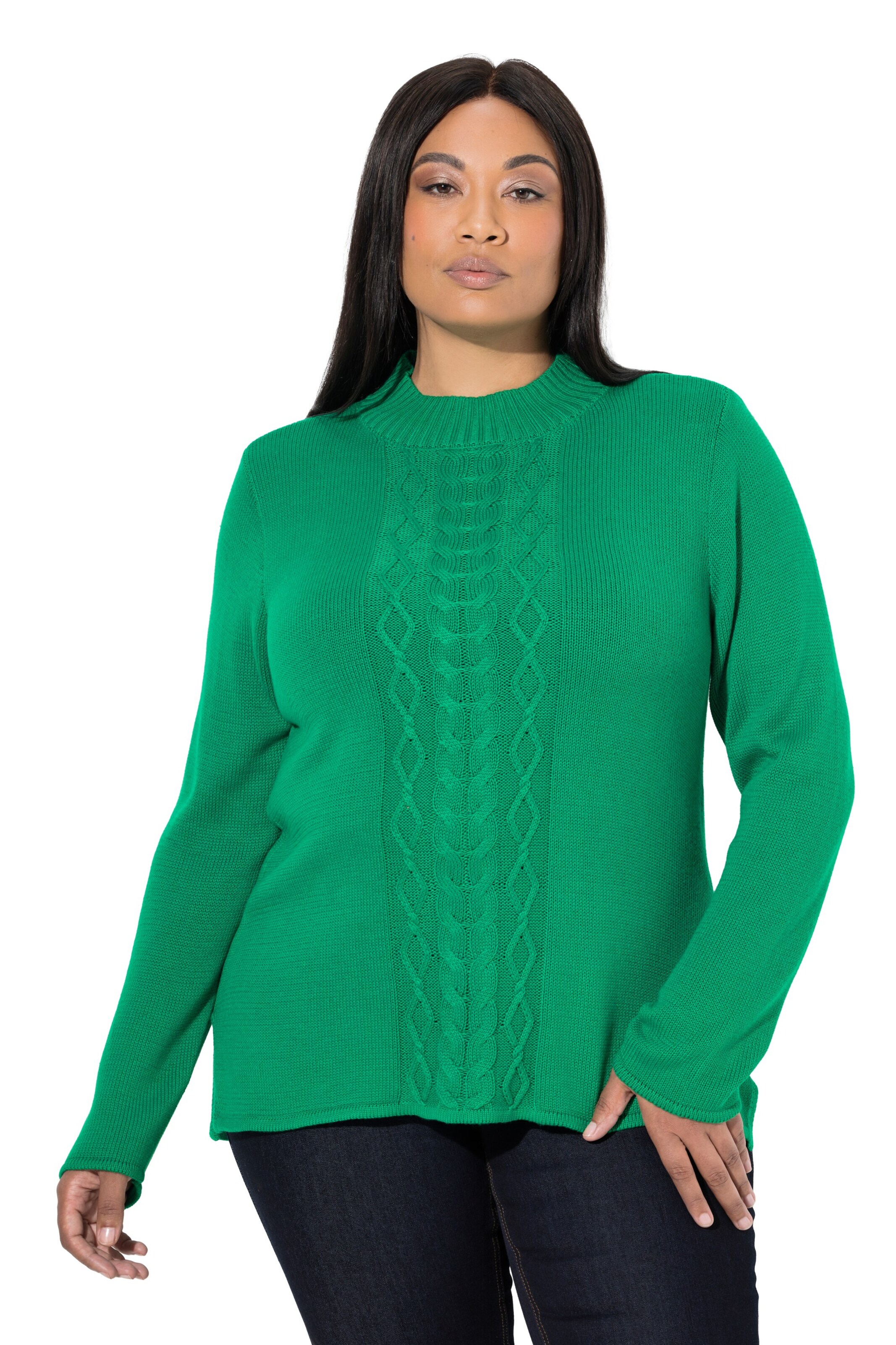 Ulla Popken Sweater in Green: front