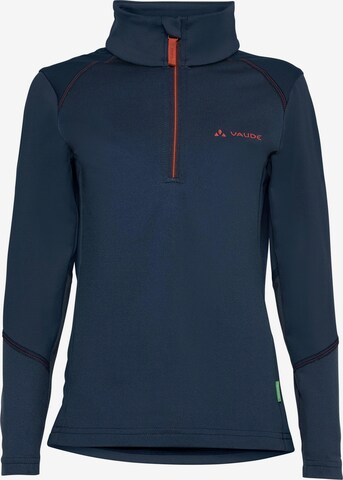 VAUDE Athletic Sweatshirt 'Livigno' in Blue: front