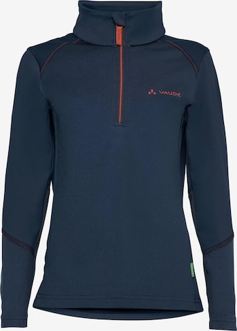VAUDE Athletic Sweatshirt 'Livigno' in Blue: front