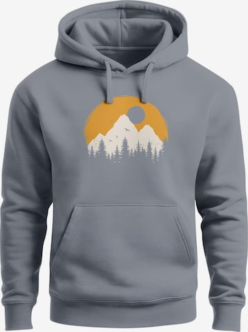 Neverless Sweatshirt 'Mountain Sun' in Grau: Vorderseite