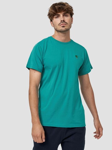 Mikon T-Shirt 'Palme' in Blau