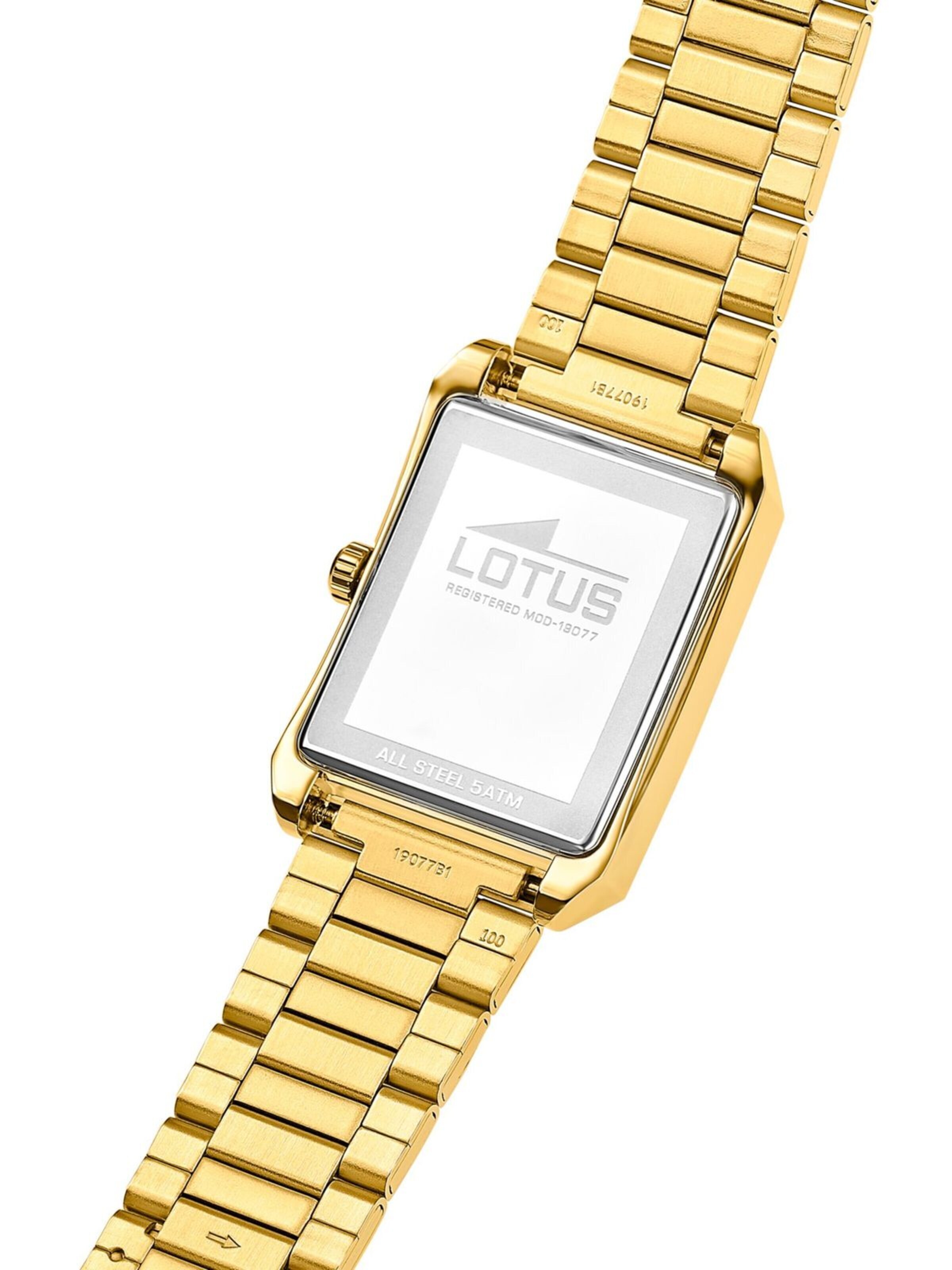 Lotus Analoog horloge 'Watch Square Series' in Goud