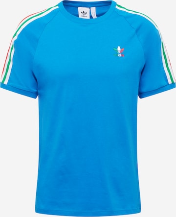 ADIDAS ORIGINALS T-Shirt '3-Stripes' in Blau: predná strana