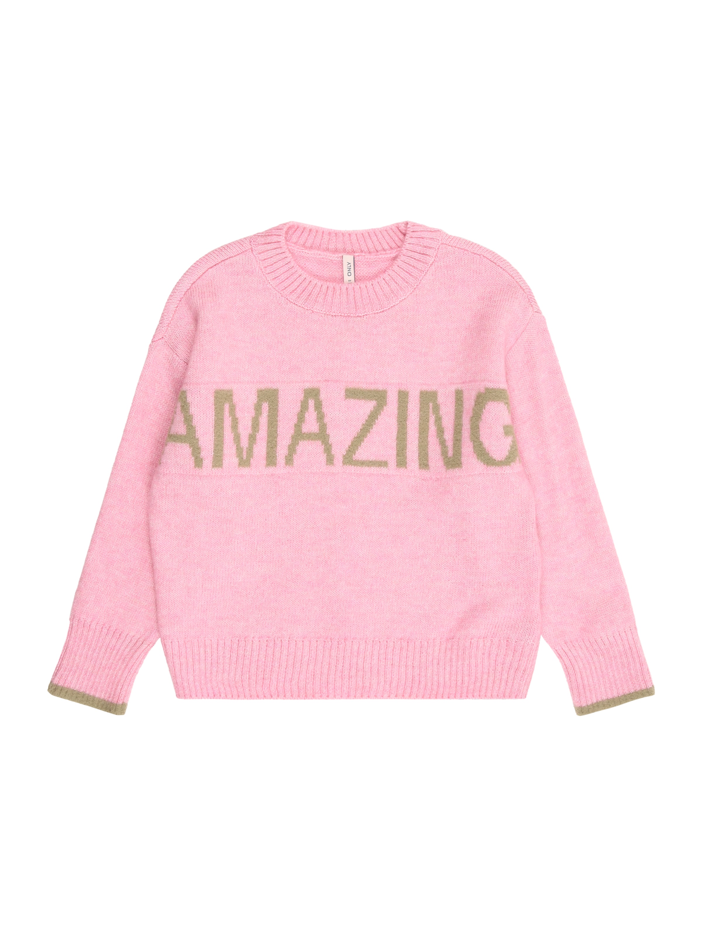 Only Mini Свитер 'KMGAMOUR' в Ярко-розовый: спереди