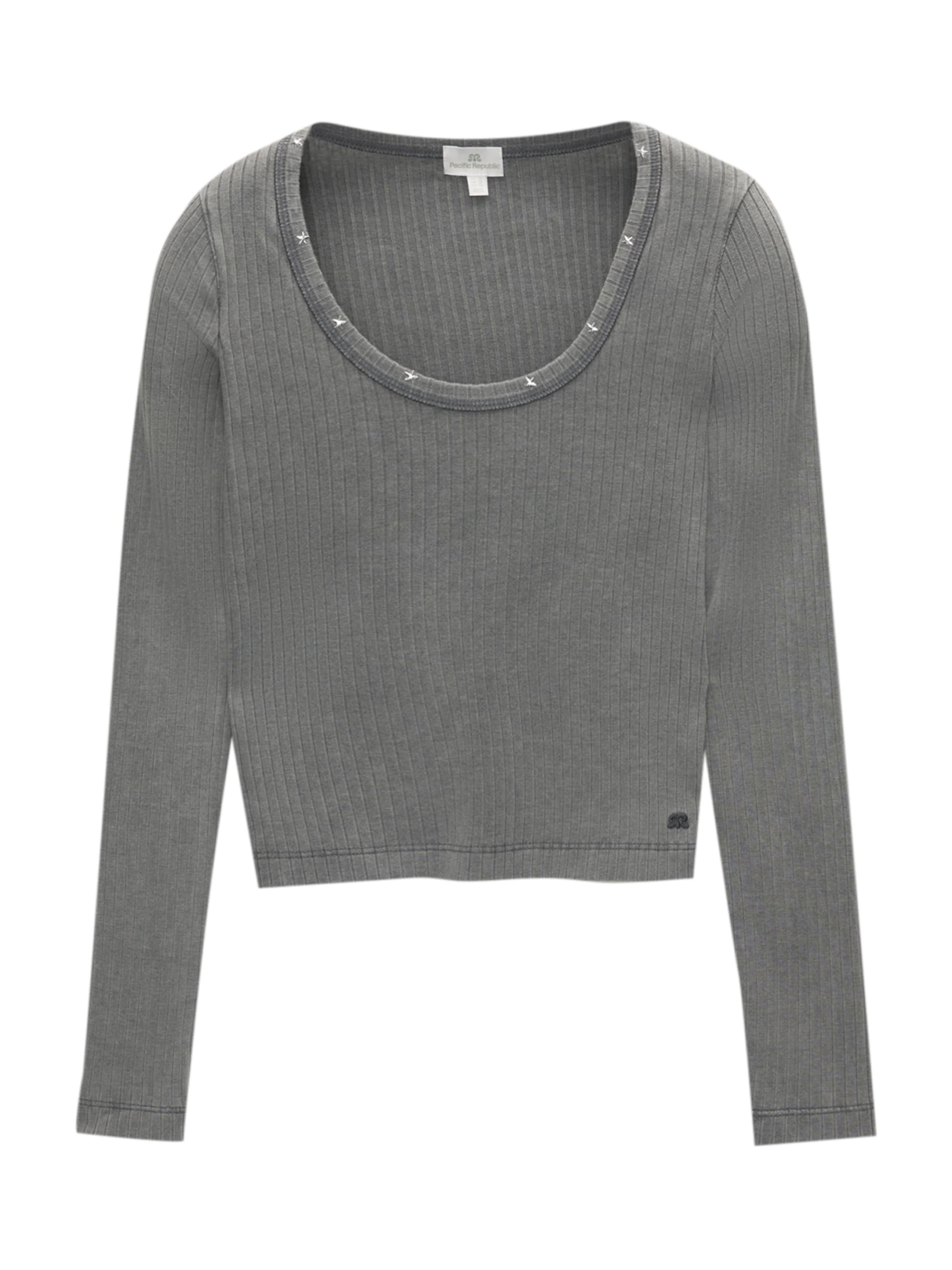 Pull&Bear Paita värissä harmaa: etupuoli