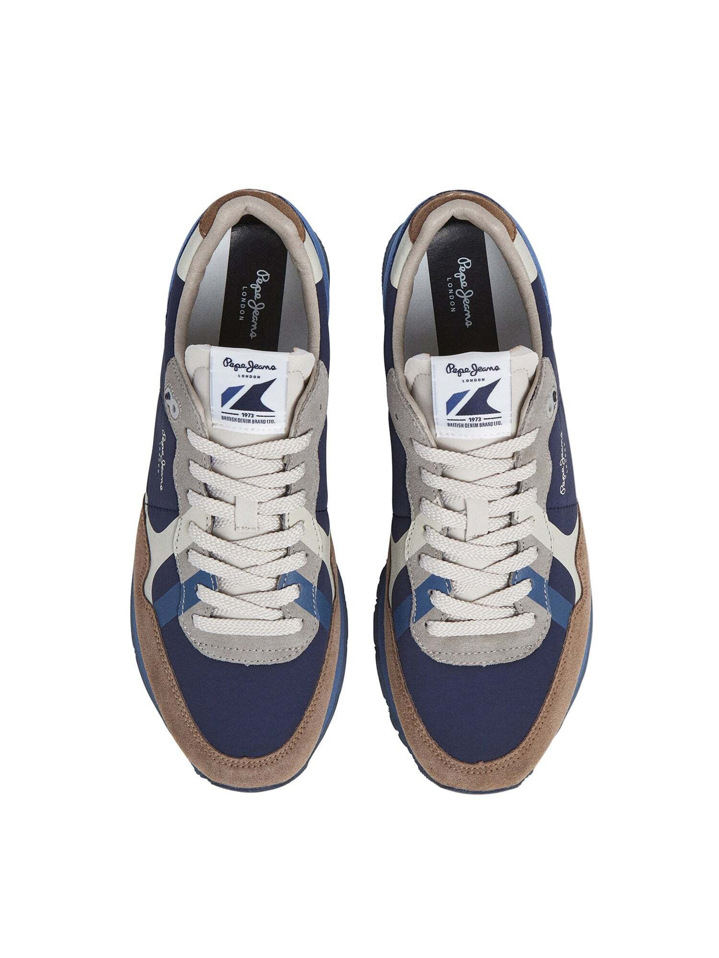 Pepe Jeans Platform trainers 'Brit Print' in Brown