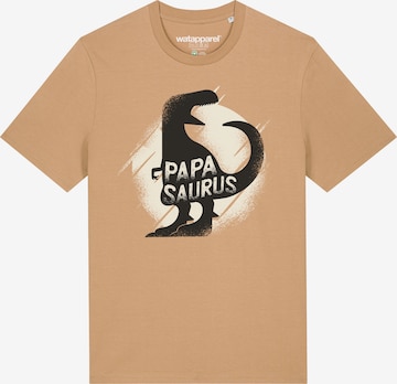 Watapparel T-Shirt ' Papasaurus ' in Beige: Vorderseite