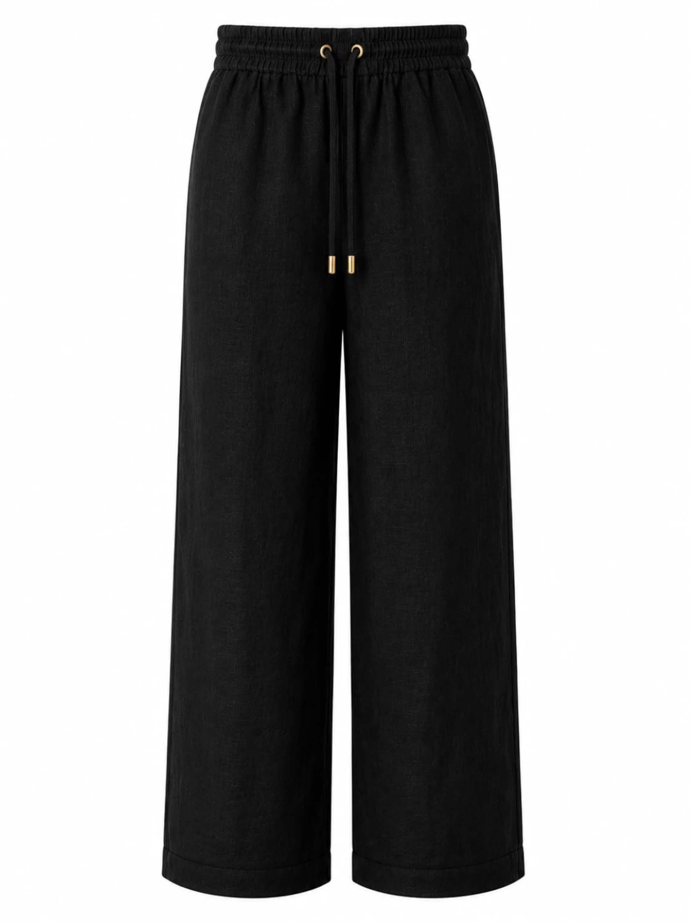 BREEZERA Wide leg Pants in Black: front