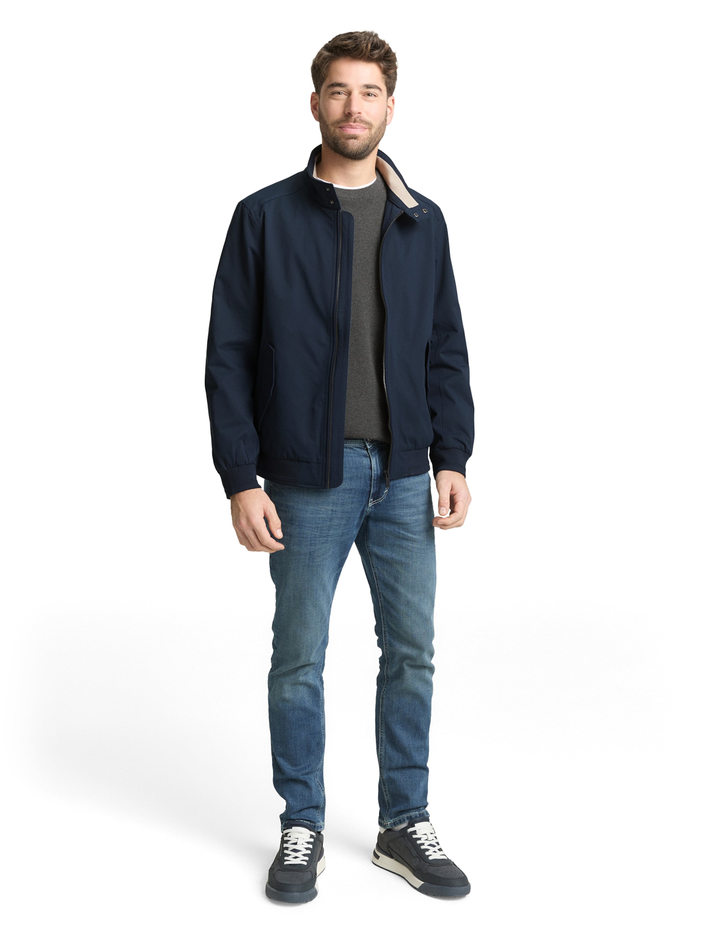 TOM TAILOR Between-season jacket 'Harrington' in Blue