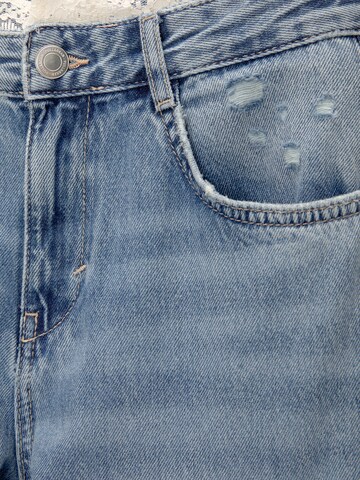 Wide Leg Jean Pull&Bear en bleu
