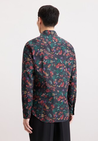 Coupe slim Chemise business 'Schwarze Rose' SEIDENSTICKER en mélange de couleurs