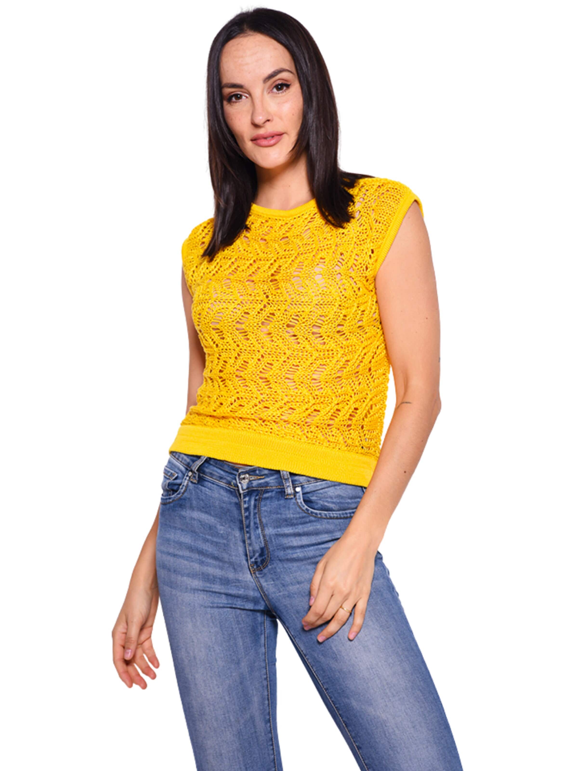 Süel knitwear - Top de punto 'Narcissus' en amarillo