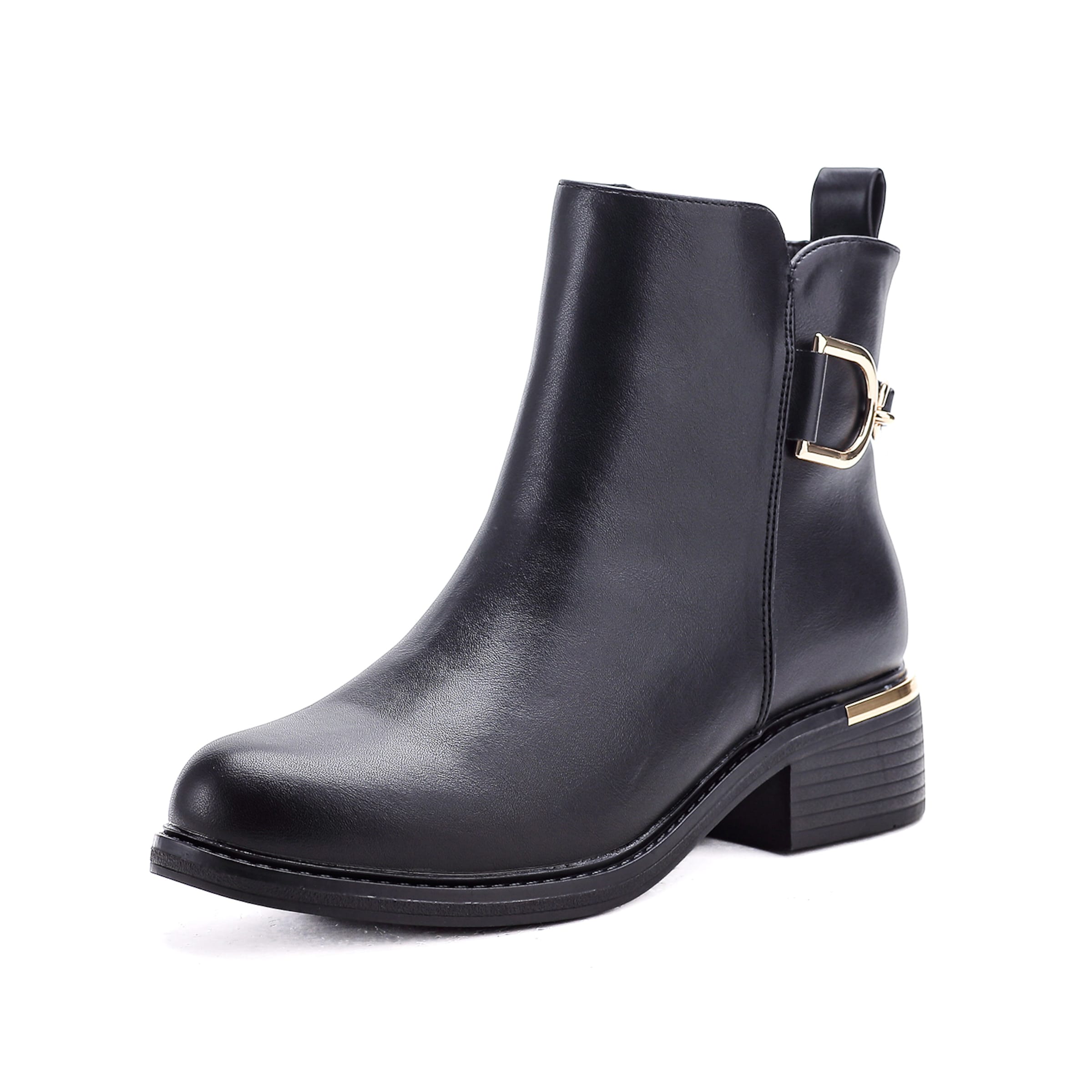 Elara Stiefelette in Schwarz: Vorderseite