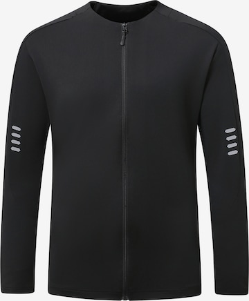 Youthup Athletic Cardigan in Black: front